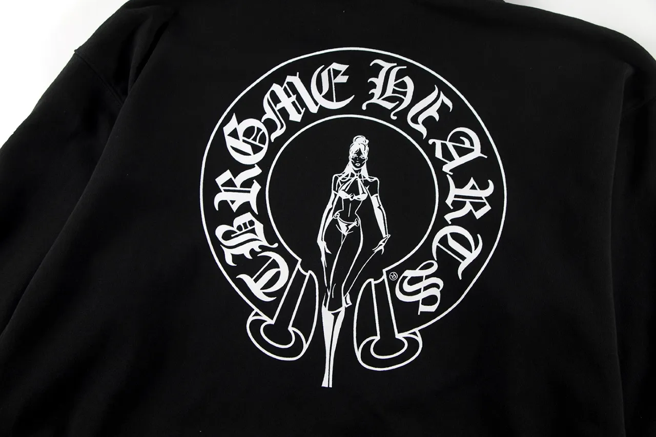P270 Chrome Hearts European and American trendy brand comic sweatshirt Size: S M L XL Color: Black